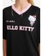 Hello Kitty Oversize Geniş Kalıp V Yaka Sırt Baskılı Kısa Kollu Tişört F9181AX25AU 6