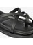 Kadın Siyah Hakiki Deri Sandalet 4Y2CS59032 5