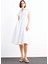 Terry Cotton Kısa Kollu Kemerli Midi Elbise G0392AX25SM 2