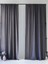 Koyu Gri Keten Gece Perdesi 2'li Set 130X200 cm 1