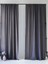 Koyu Gri Keten Gece Perdesi 2'li Set 130X200 cm 3