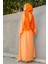 Kipsy Sekiz Parçalı Relax Elbise-Turuncu 4