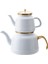 Roomy Beyaz Emaye Çaydanlık Set 4534 3