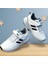 Kafkaslar Beyaz Cırtlı Kız Erkek Çocuk Sneaker Spor Ayakkabı 2