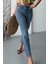 Mom Fit Kar Yıkama Bıyık Detaylı Jeans Pantolon D2006 3