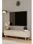 Mila Bej Mdf 140 cm Tv Ünitesi-Raflı,kapaklı,ayaklı 2