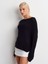 10804 Kayık Yaka Basic Triko Kazak-Siyah 3