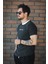 About Baskılı Çizgili Bisiklet Yaka Slim Fit Erkek Tshirt 3