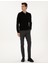 Erkek Siyah Slim Fit Kanvas Pantolon 50315265-VR046 3