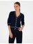 Kadın Lacivert Slim Fit Triko Hırka 50316344-VR033 3