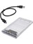 2.5 Inç Sata USB HDD SSD Harddisk Kutusu - Şeffaf - Mini USB Girişli 1