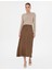 Kadın Koyu Kahverengi A Kesim Dokuma Etek 50318241-VR084 1