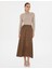 Kadın Koyu Kahverengi A Kesim Dokuma Etek 50318241-VR084 3