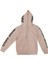 Kız Çocuk Kolları Kapüşonu Yazı Desenli Fermuarlı Kanguru Cepli Pudra Hırka 1