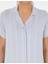 Kadın Mavi Kısakollu Gömlek Pijama Takım 50319054-VR036 6