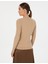 Kadın Bej Melanj Ex. Slim Fit Triko Hırka 50317064-VR156 5