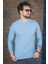 Jordao Fitilli Slim Fit Likralı Bisiklet Yaka Erkek Uzun Kol Tshirt 3