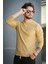 Jordao Fitilli Slim Fit Likralı Bisiklet Yaka Erkek Uzun Kol Tshirt 2