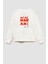Kız Çocuk Baskılı 3 Iplik Kumaş Pamuklu Sweatshirt 1