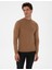 Erkek Camel Melanj Slim Fit Yarım Balıkçı Yaka Triko Kazak 50318128-VR122 1