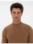 Erkek Camel Melanj Slim Fit Yarım Balıkçı Yaka Triko Kazak 50318128-VR122 2