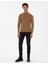 Erkek Camel Melanj Slim Fit Yarım Balıkçı Yaka Triko Kazak 50318128-VR122 4