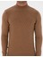 Erkek Camel Melanj Slim Fit Yarım Balıkçı Yaka Triko Kazak 50318128-VR122 6