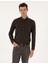 Erkek Kahverengi Flanel Dokulu Slim Fit Uzun Kollu Gömlek 50316751-VR029 1