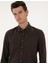 Erkek Kahverengi Flanel Dokulu Slim Fit Uzun Kollu Gömlek 50316751-VR029 2