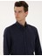 Erkek Lacivert Flanel Dokulu Slim Fit Uzun Kollu Gömlek 50316751-VR033 2