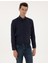 Erkek Lacivert Flanel Dokulu Slim Fit Uzun Kollu Gömlek 50316751-VR033 3