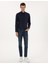 Erkek Lacivert Flanel Dokulu Slim Fit Uzun Kollu Gömlek 50316751-VR033 4