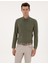 Erkek Haki Flanel Dokulu Slim Fit Uzun Kollu Gömlek 50316751-VR027 1