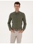 Erkek Haki Flanel Dokulu Slim Fit Uzun Kollu Gömlek 50316751-VR027 3