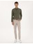 Erkek Haki Flanel Dokulu Slim Fit Uzun Kollu Gömlek 50316751-VR027 4
