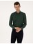 Erkek Yeşil Flanel Dokulu Slim Fit Uzun Kollu Gömlek 50316751-VR054 1