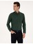 Erkek Yeşil Flanel Dokulu Slim Fit Uzun Kollu Gömlek 50316751-VR054 3