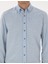 Erkek Açık Mavi Flanel Dokulu Slim Fit Uzun Kollu Gömlek 50316751-VR003 6