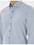 Erkek Açık Mavi Flanel Dokulu Slim Fit Uzun Kollu Gömlek 50316751-VR003 7