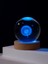 3D Karahindiba Temalı Kristal Küre LED Gece Lambası – Usb'li Ahşap Standlı Rgb LED Lamba 1