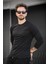 Betti Slim Fit Likralı Petek Kumaş Bisiklet Yaka Erkek Uzun Kol Tshirt 4