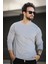 Betti Slim Fit Likralı Petek Kumaş Bisiklet Yaka Erkek Uzun Kol Tshirt 1