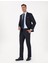 Erkek Lacivert Slim Fit Yün Karışımlı Ekose Takım Elbise 50311523-VR033 4