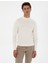 Erkek Ekru Slim Fit Çeyrek Yaka Triko Kazak 50315751-VR019 1