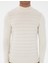 Erkek Ekru Slim Fit Çeyrek Yaka Triko Kazak 50315751-VR019 6