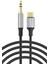 AUX61 Tak Çalıştır 1m Type-C To 3.5mm Dijital Aux Kablo - Siyah 1
