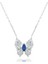 Safir Işıltılı Diamond Sevgi Kelebeği Kadın Gümüş Kolye 1