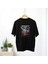 Money Moves Baskılı Siyah Oversize Tişört 4
