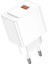 EU45 18W USB Qc 3.0 Çıkışlı ve USB To Type-C Kablolu Pd Hızlı Şarj Cihazı - Beyaz 4