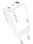 EU51 Type-C Lightning ve USB Çıkışlı 30W Pd Hızlı Şarj Aleti - Beyaz 1